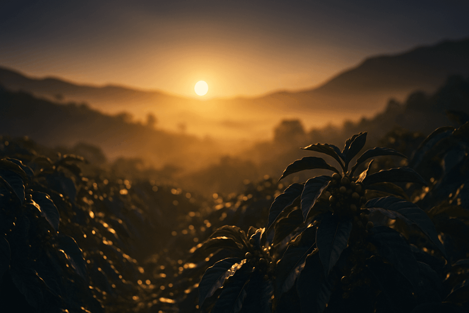 Agricultores cosechando cerezas de café